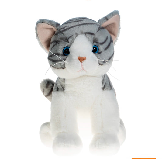 15 Inch Recordable Gray and white Kitty - BeaRegards