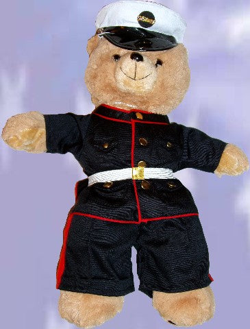 USMC MARINE Recordable Talking 15 inch military bear - BeaRegards