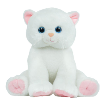 15 inch White Kitty unstuffed animal kit - BeaRegards