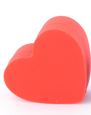 Silicon red heart wax jar oil container 18ml - BeaRegards