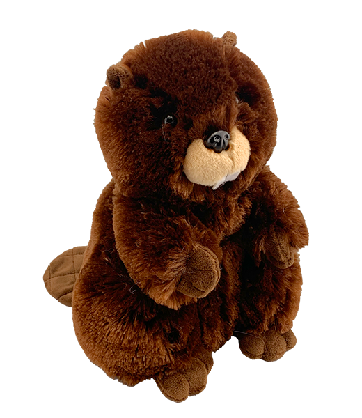 15 Inch brown beaver with 20 second digital voice recorder