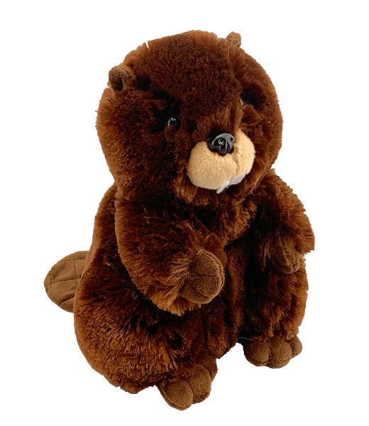 8 Inch brown beaver with 20 second digital voice recorder