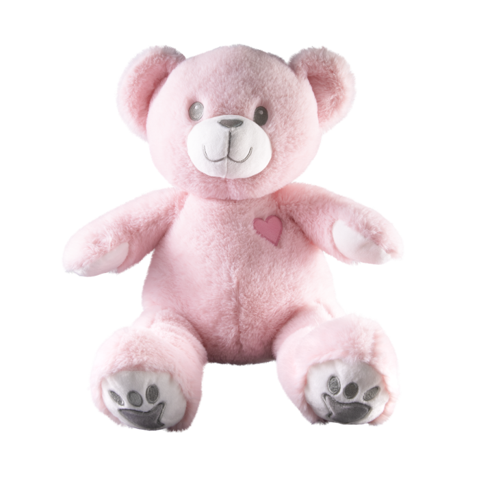 16 Inch Recordable BABY PINK teddy bear