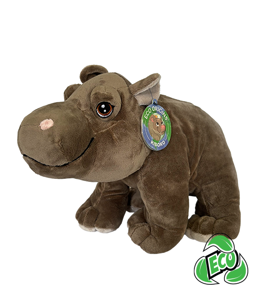 15 Inch Recordable GRAY Hippo Stuffed Animal