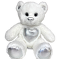 8” Recordable WHITE HEART plush angel soft Bear with 30 second recorder