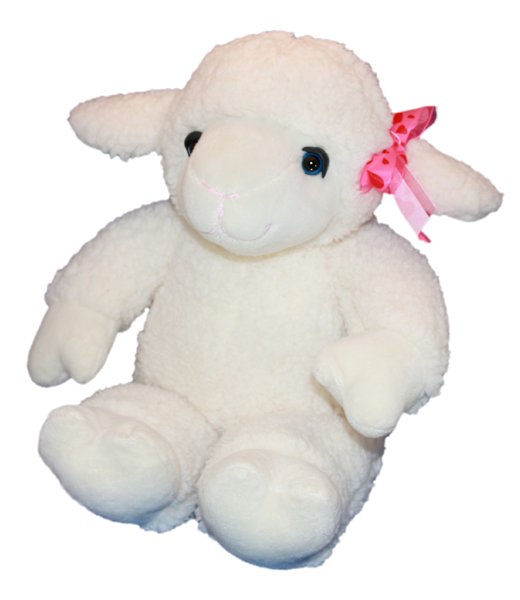 15 inch recordable plush BOW Lamb - BeaRegards