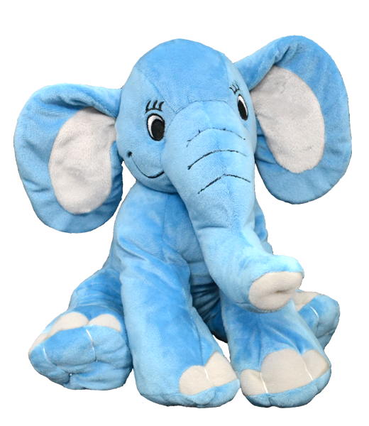 15 inch recordable BLUE plush elephant - BeaRegards