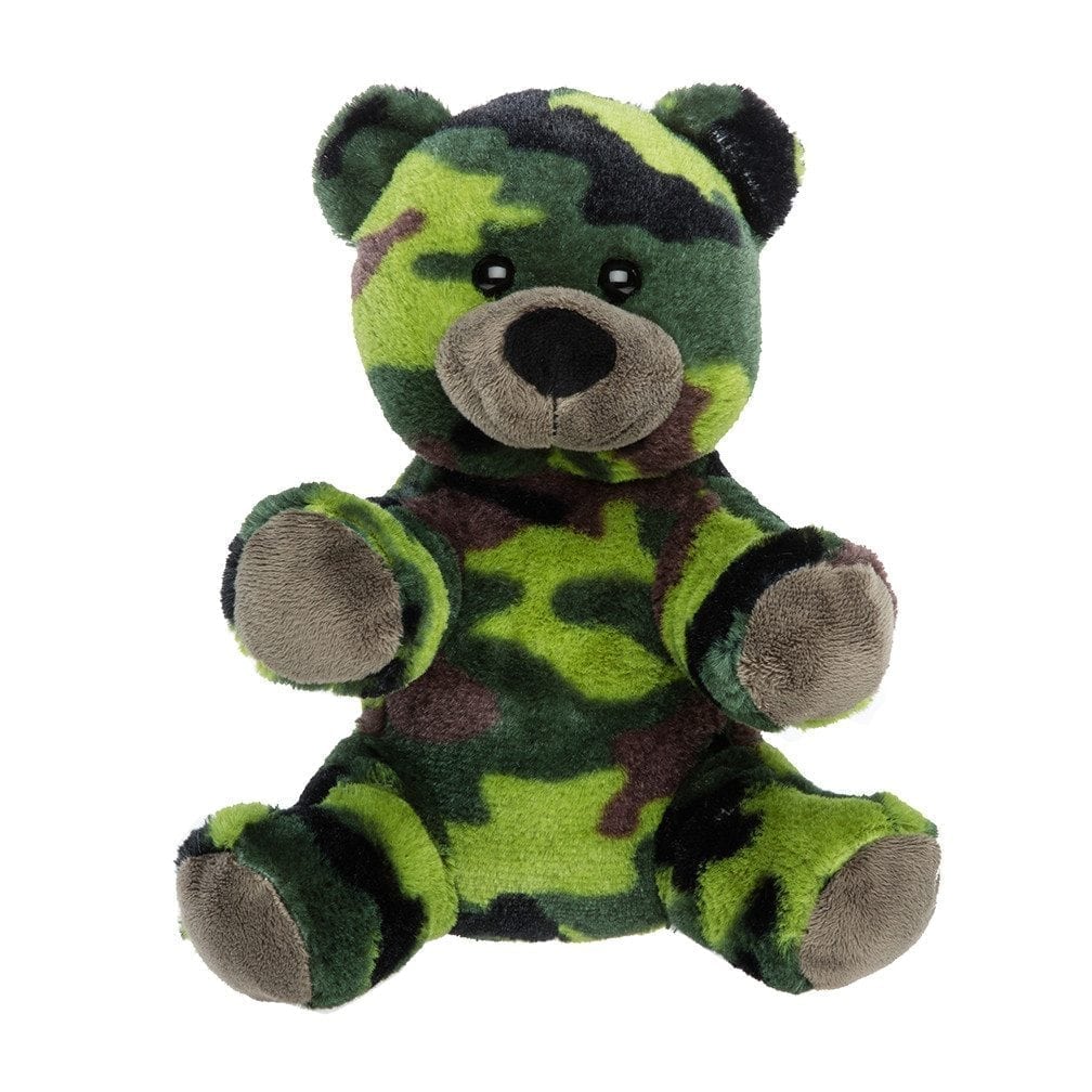 8 Inch Recordable hunter GREEN CAMOUFLAGE BEAR with 30 second digital recorder - BeaRegards