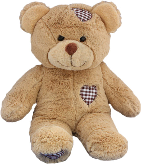 8 Inch Recordable BROWN Patch Bear With 30 Second Digital Recorder - BeaRegards