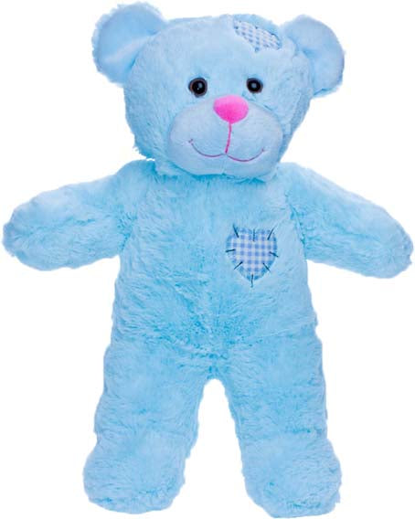 15 Inch recordable BLUE Patch bear - BeaRegards