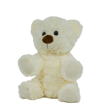 8 Inch Recordable White Bear with 30 second digital recorder - BeaRegards