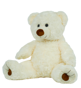16 Inch Recordable White Cuddle Bear with 30 second digital recorder - BeaRegards